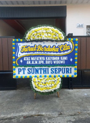 Papan Bunga Duka di Cawas